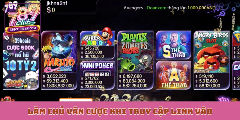 Làm chủ ván cược khi truy cập link vào